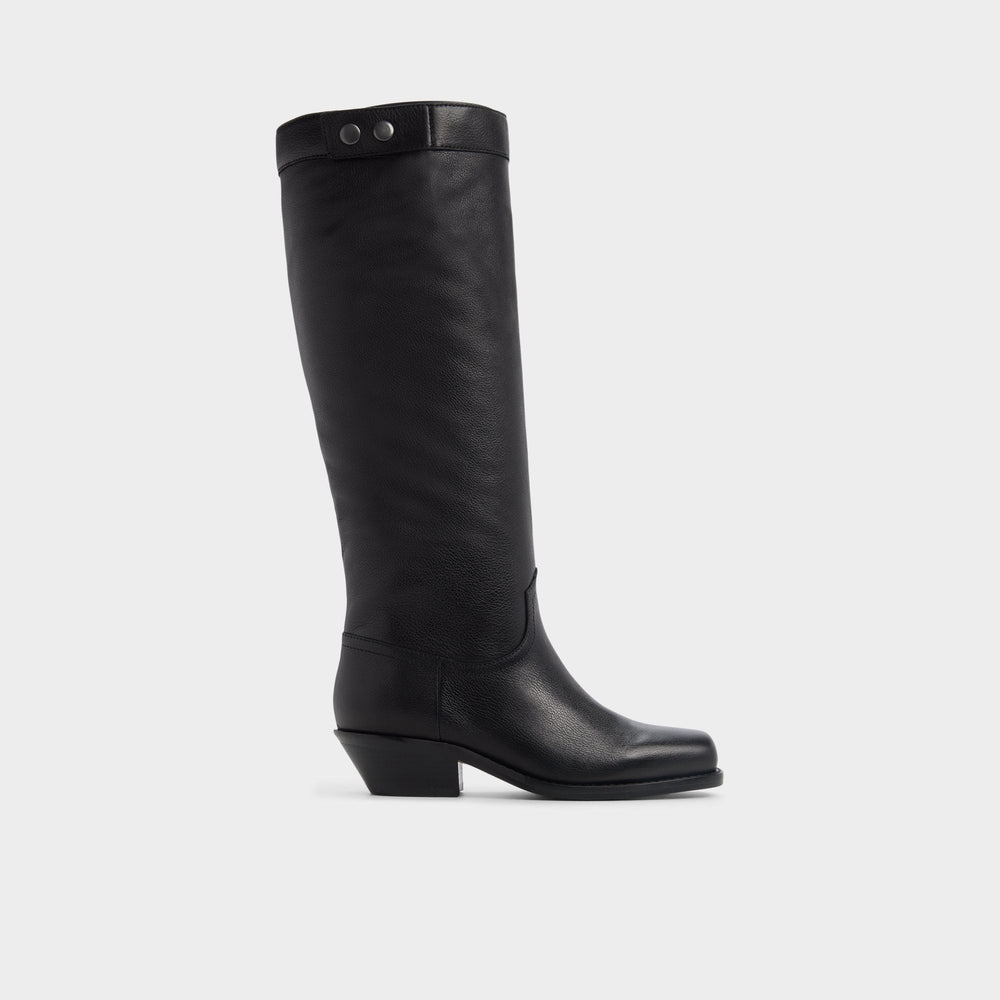 Emberlyn in Black - Knee-high western boot, Cup sole | Aldo online