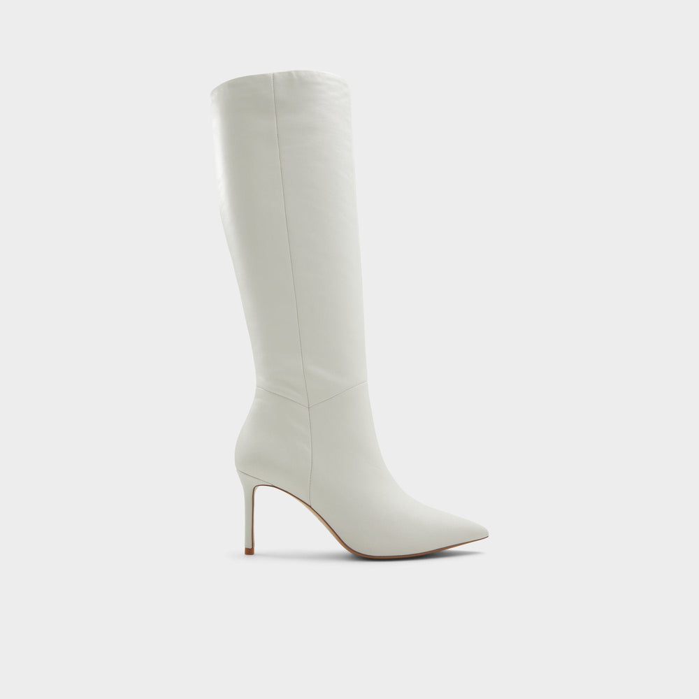 Laroche-wc White/Bone Women's Tall Boots - Knee-high boot, Stiletto heel | Aldo online
