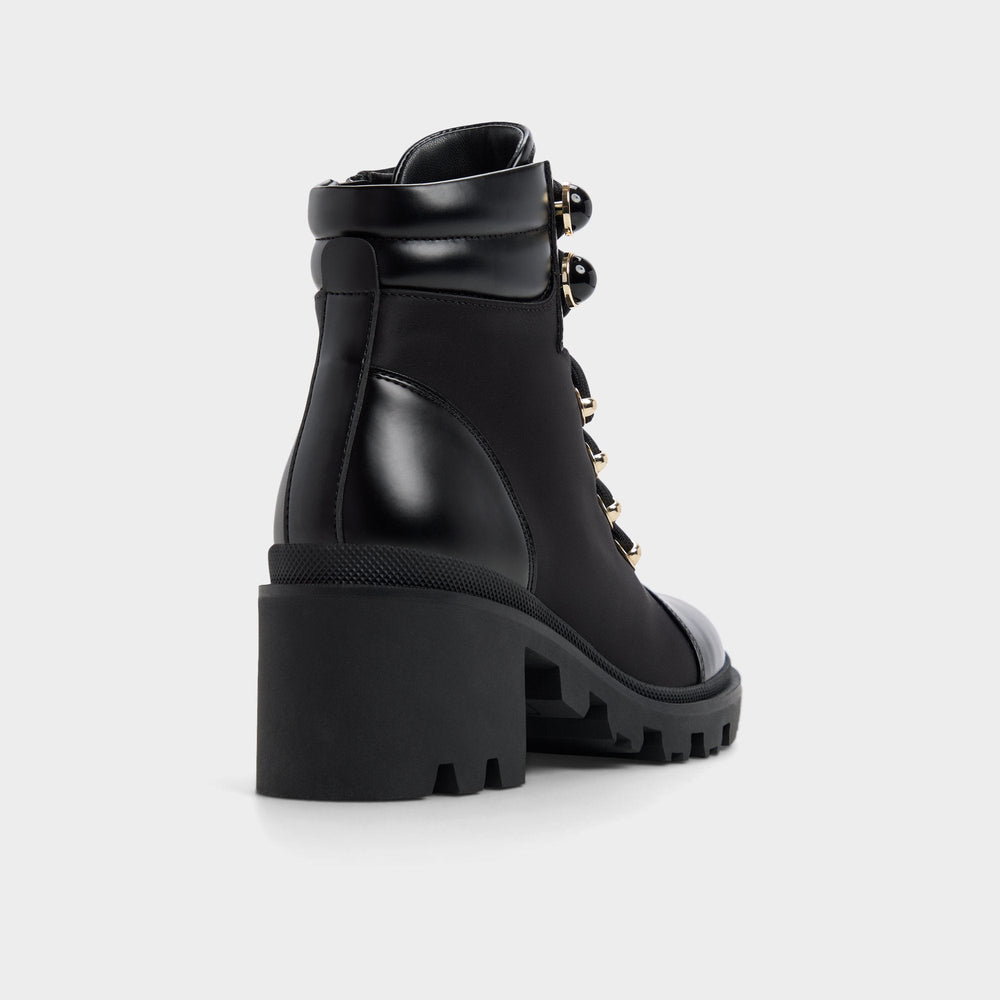 Mariettia in Black - Lace-up boot, Lug sole | Aldo outlet