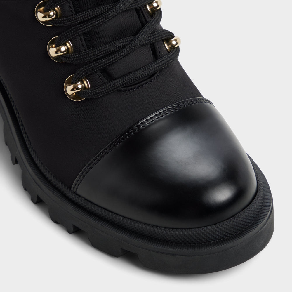 Mariettia in Black - Lace-up boot, Lug sole | Aldo outlet