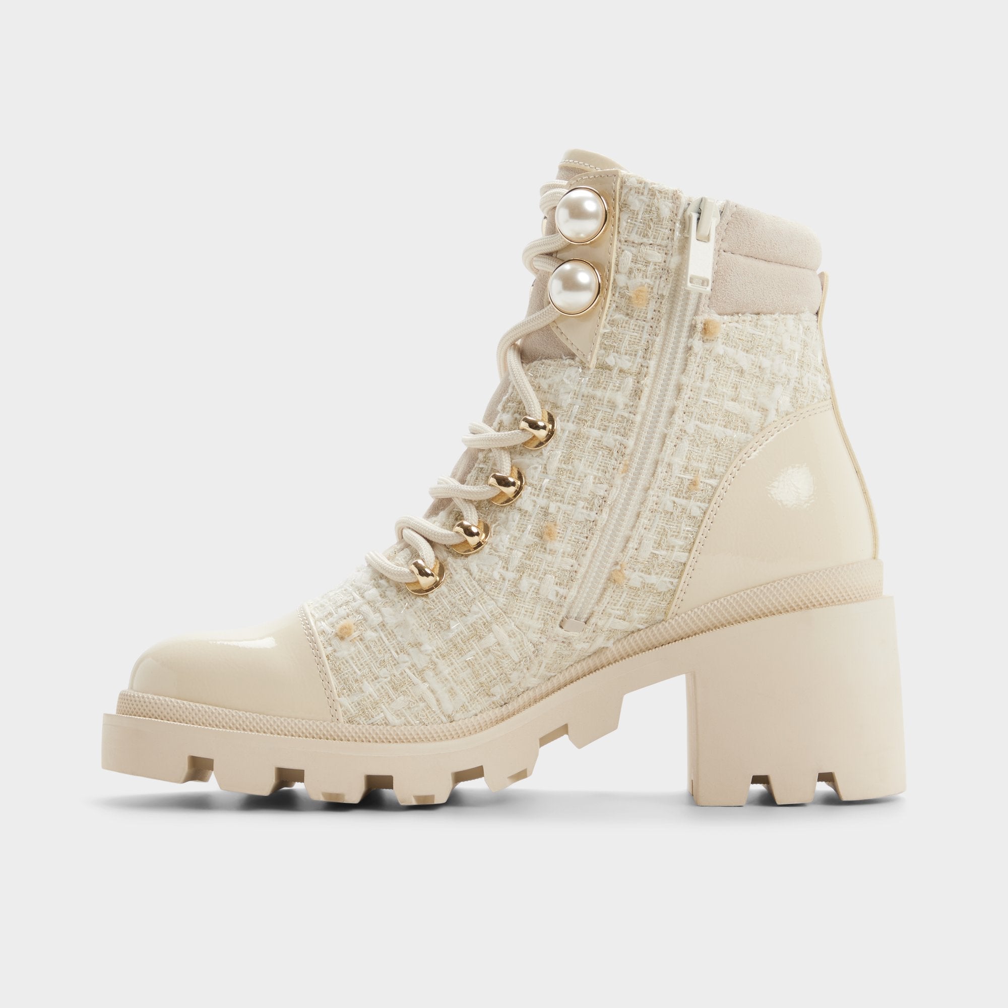 Mariettia in Other White - Lace-up boot, Lug sole | Aldo on sale