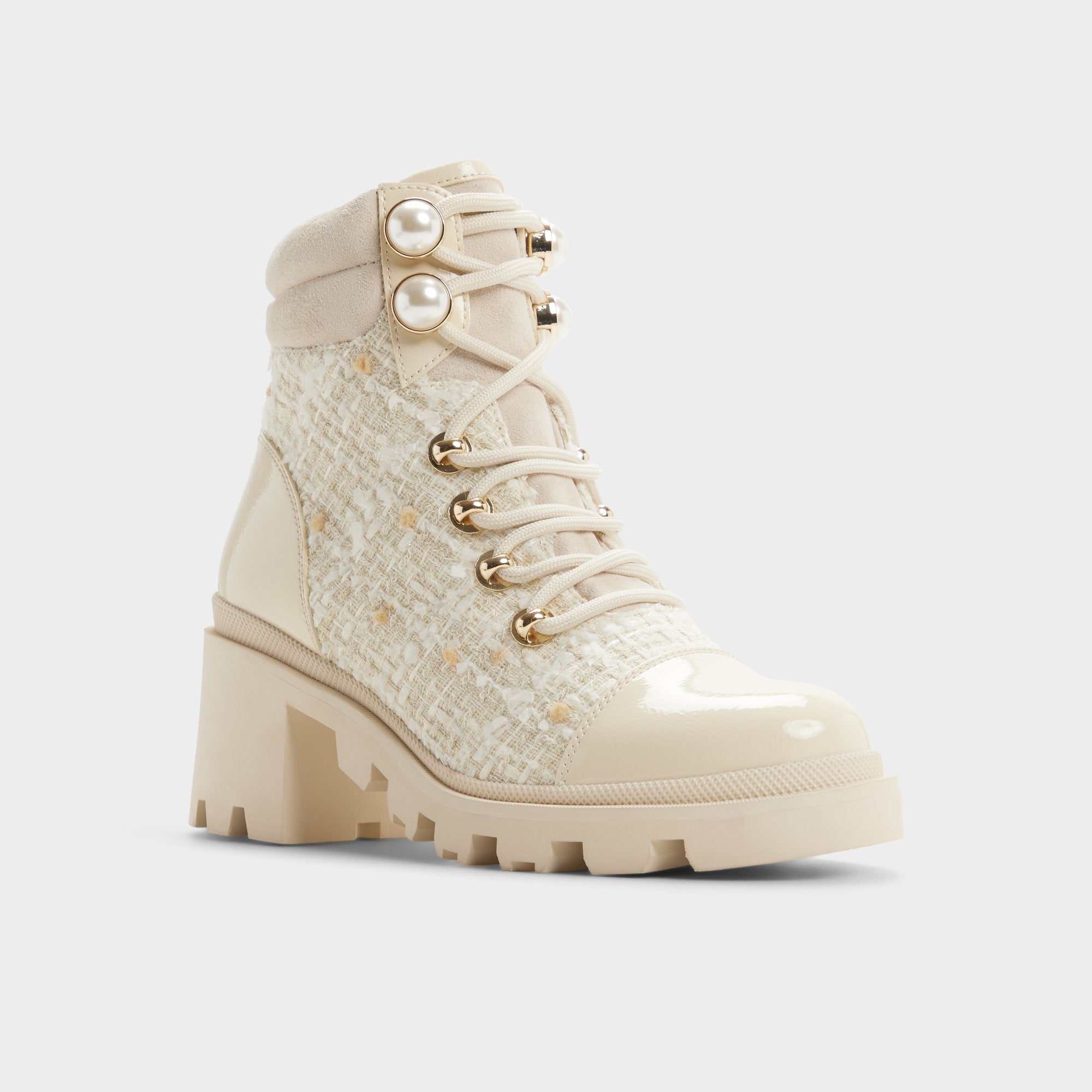 Mariettia in Other White - Lace-up boot, Lug sole | Aldo on sale