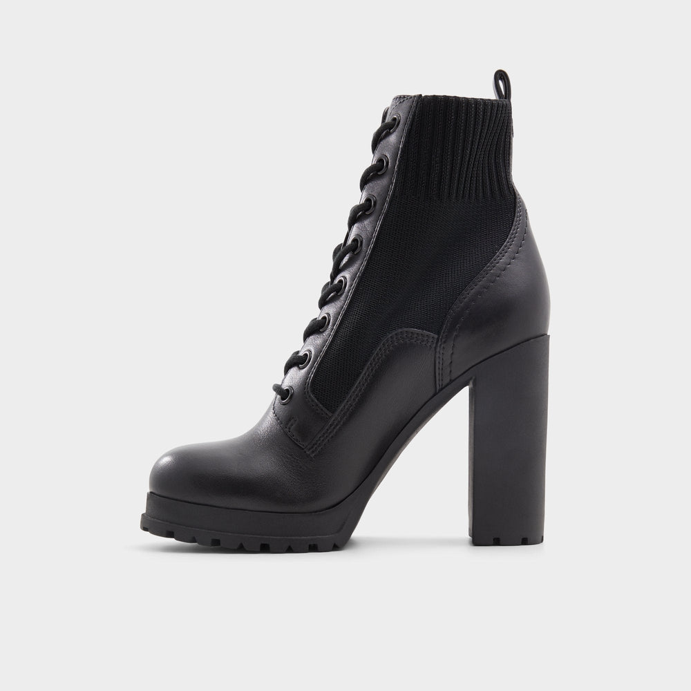 Rebellious Black Women's Combat boots - Combat ankle boot, Lug sole | Aldo for sale