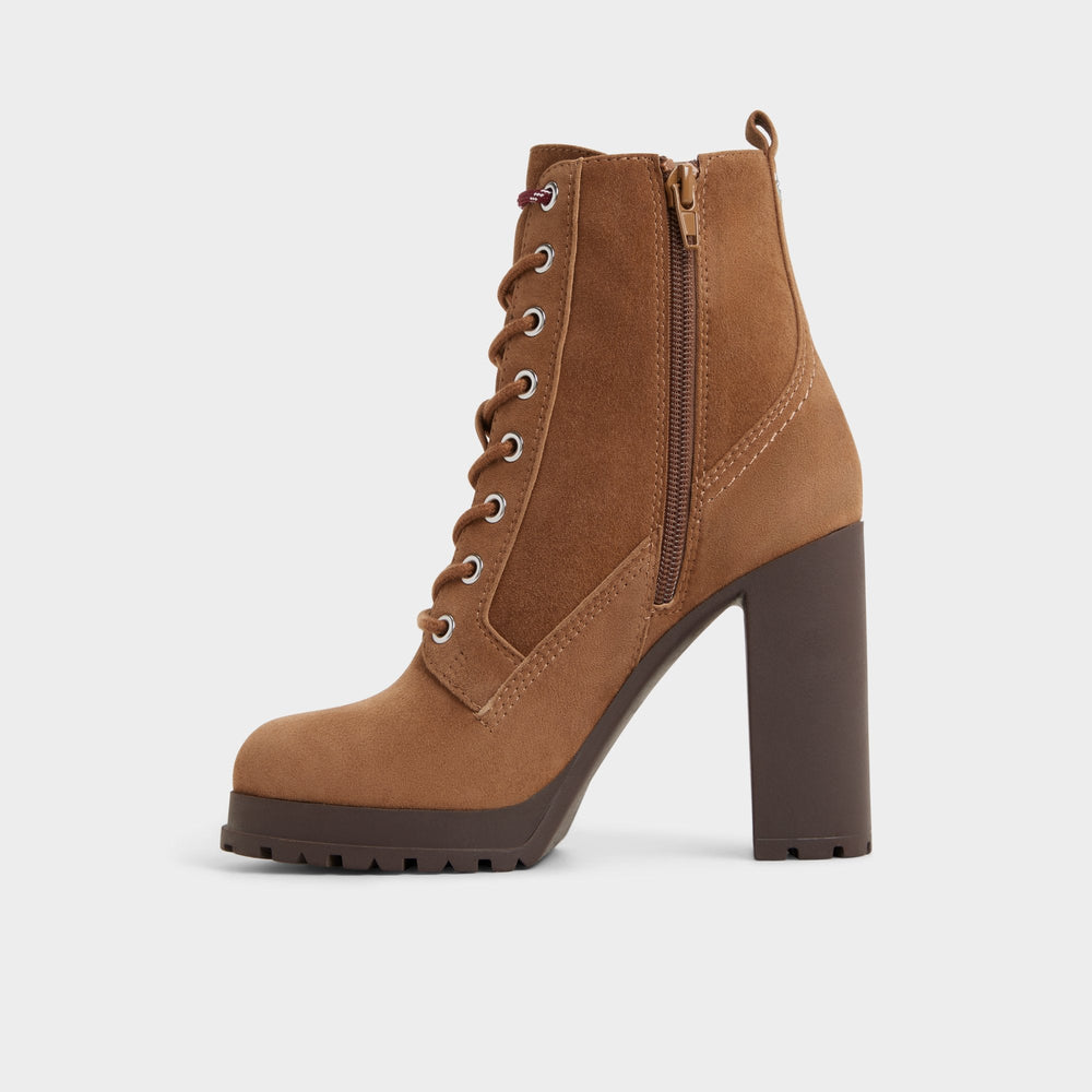 Rebelliously in Light Brown - Combat ankle boot, Lug sole | Aldo outlet