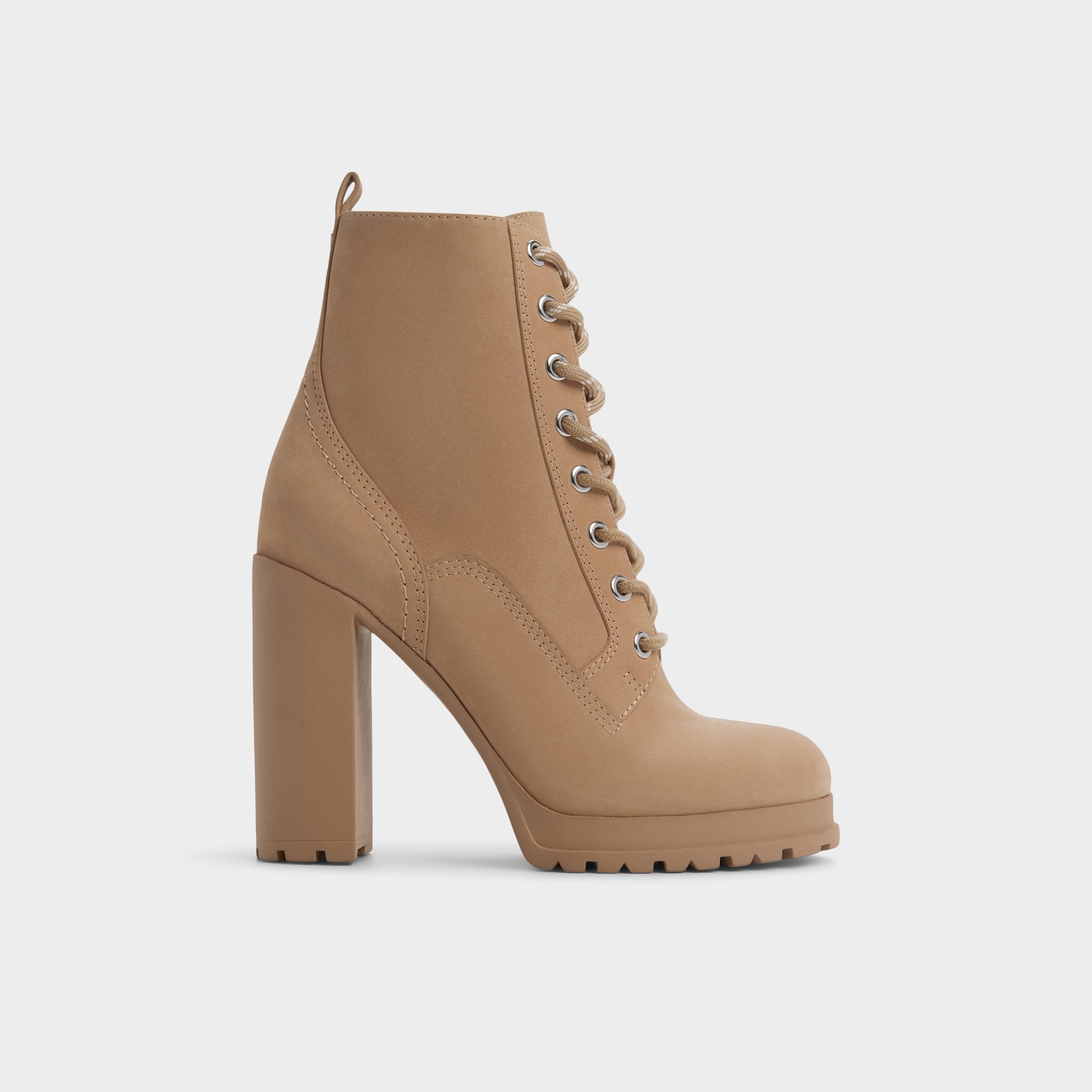 Rebelliously in Medium Beige - Combat ankle boot, Lug sole | Aldo online