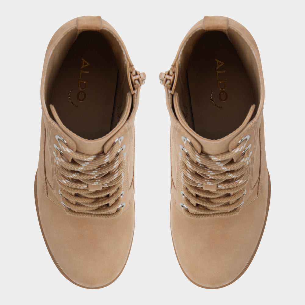 Rebelliously in Medium Beige - Combat ankle boot, Lug sole | Aldo online