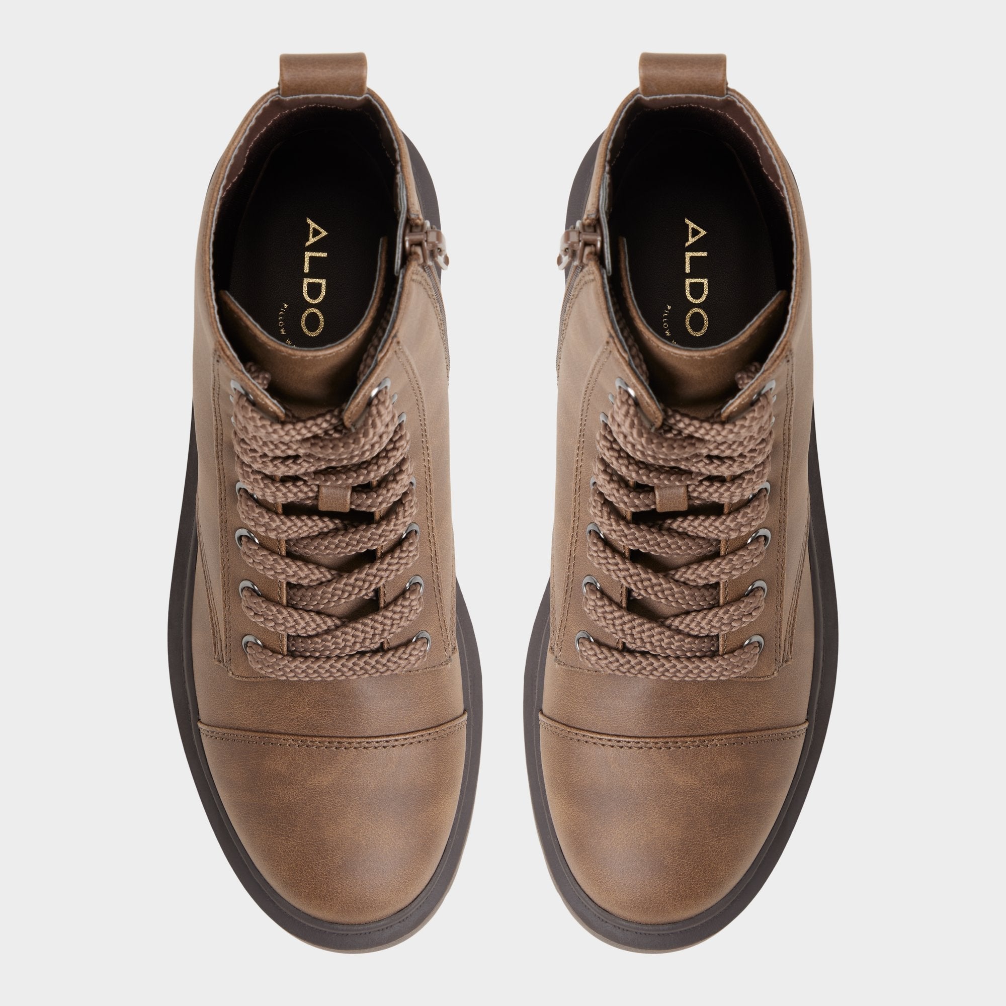 Goer in Medium Brown - Combat ankle boot, Lug sole | Aldo discount