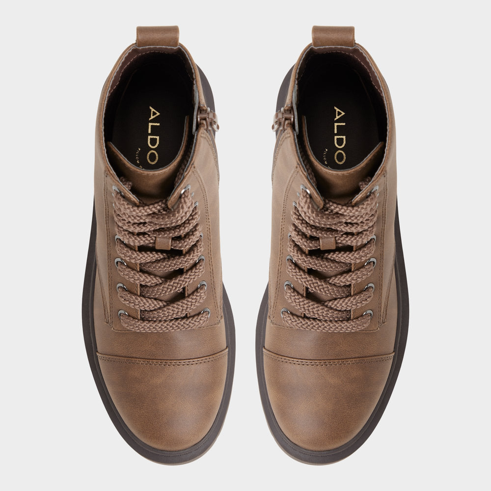 Goer in Medium Brown - Combat ankle boot, Lug sole | Aldo discount