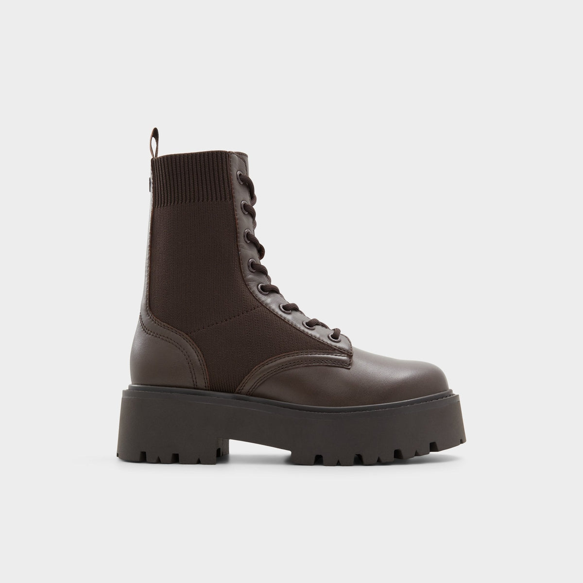 Talaleryknit Brown Overflow Women's Combat boots - Combat ankle boot, Brown | Aldo outlet
