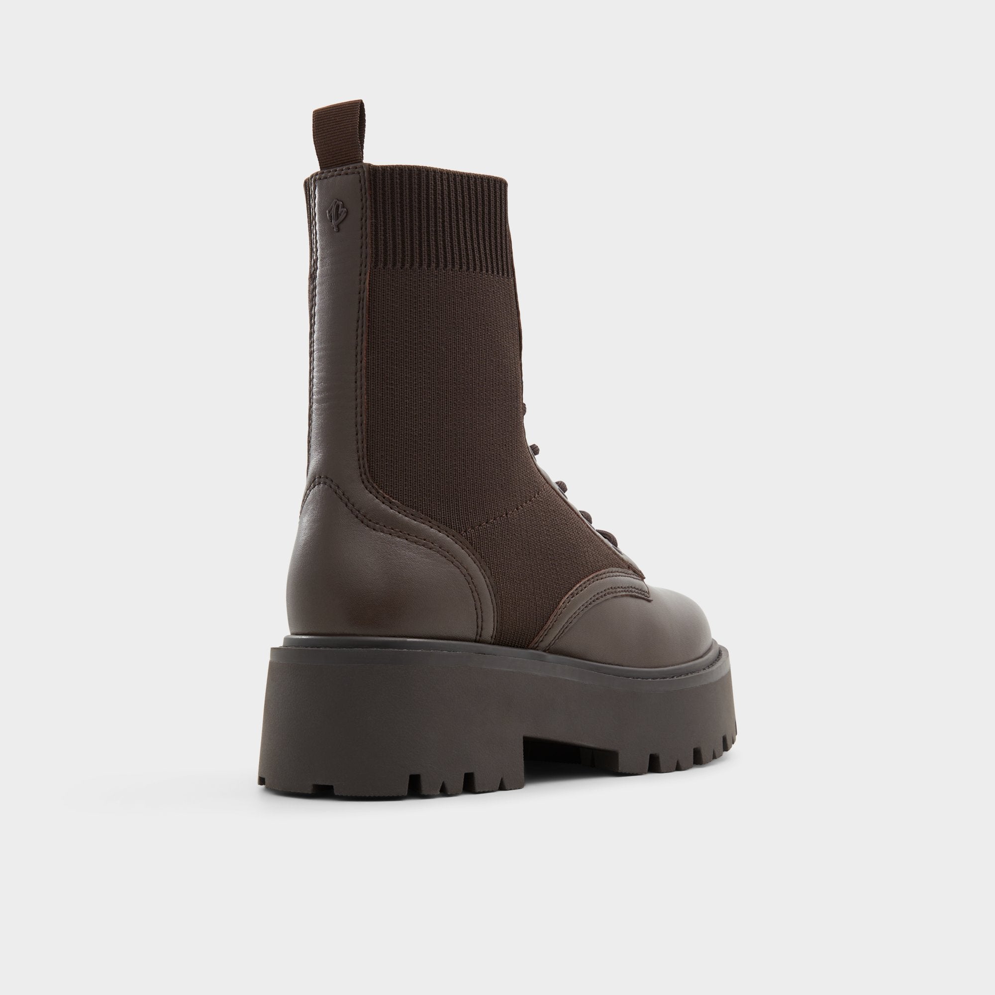 Talaleryknit Brown Overflow Women's Combat boots - Combat ankle boot, Brown | Aldo outlet