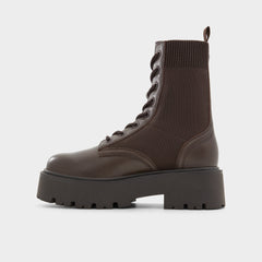 Talaleryknit Brown Overflow Women's Combat boots - Combat ankle boot, Brown | Aldo outlet