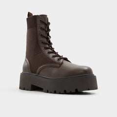 Talaleryknit Brown Overflow Women's Combat boots - Combat ankle boot, Brown | Aldo outlet