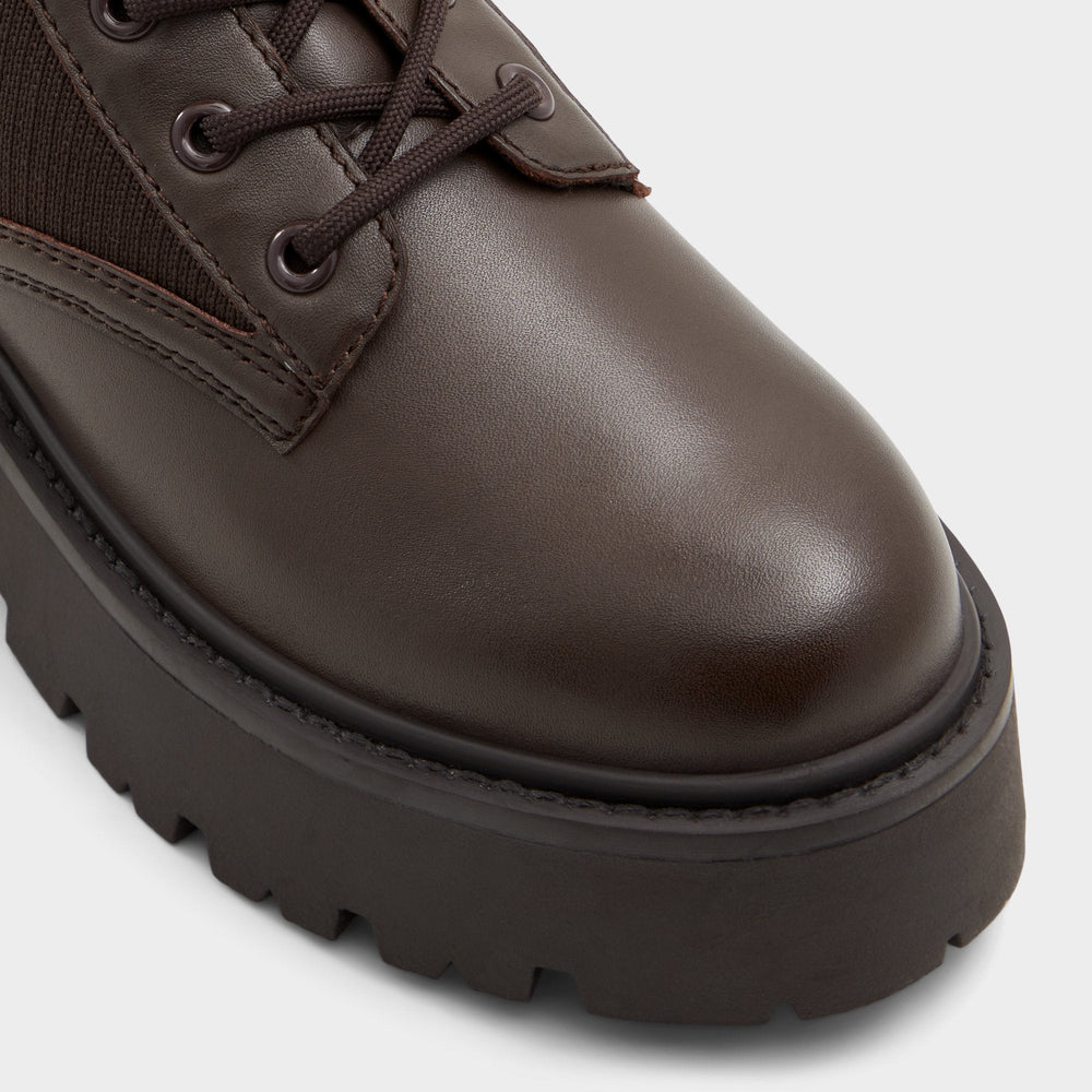 Talaleryknit Brown Overflow Women's Combat boots - Combat ankle boot, Brown | Aldo outlet