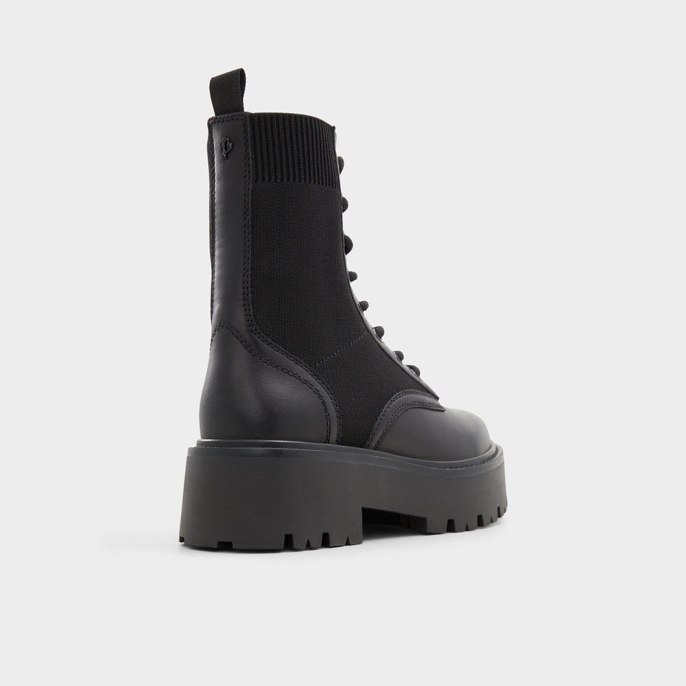 Talaleryknit Black Women's Combat boots - Combat ankle boot, Black | Aldo sale