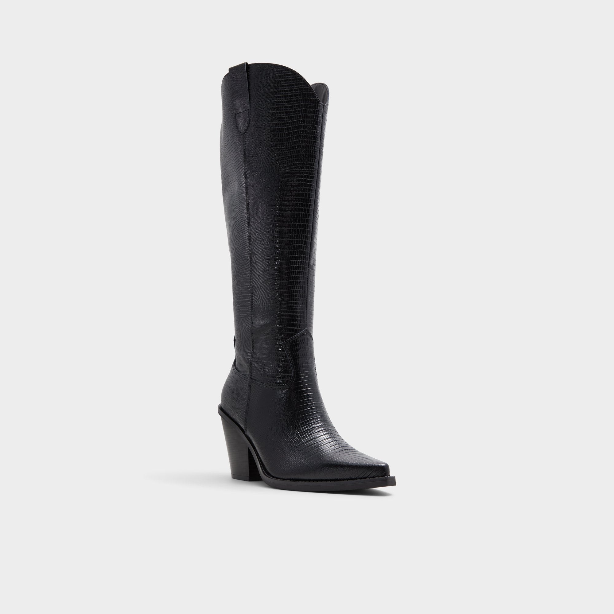 Nevada-wc Black Women's Western - Western knee-high boot, Black | Aldo for sale