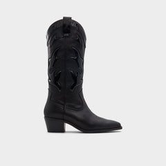 Nebraska Black Women's Western - Mid-calf western boot, Block heel | Aldo for sale