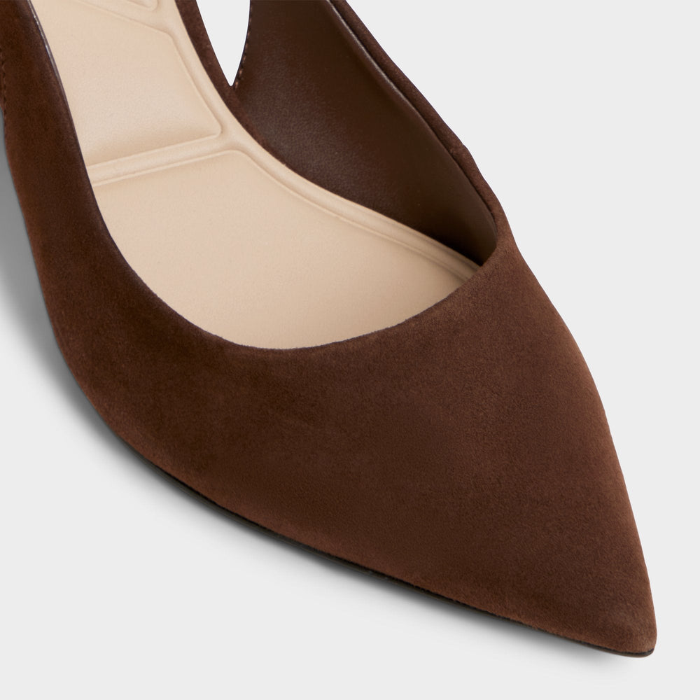 Uliana in Dark Brown - Slingback heel, Block heel | Aldo sale