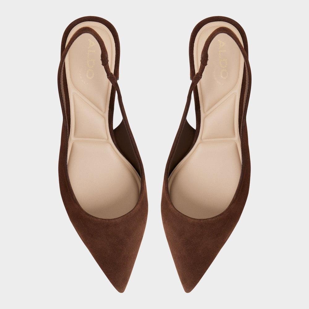 Uliana in Dark Brown - Slingback heel, Block heel | Aldo sale