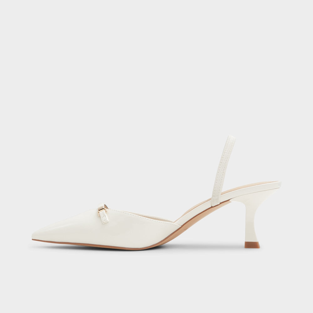 Nailah White/Bone Women's Kitten heels - Slingback heel, Kitten heel | Aldo for sale