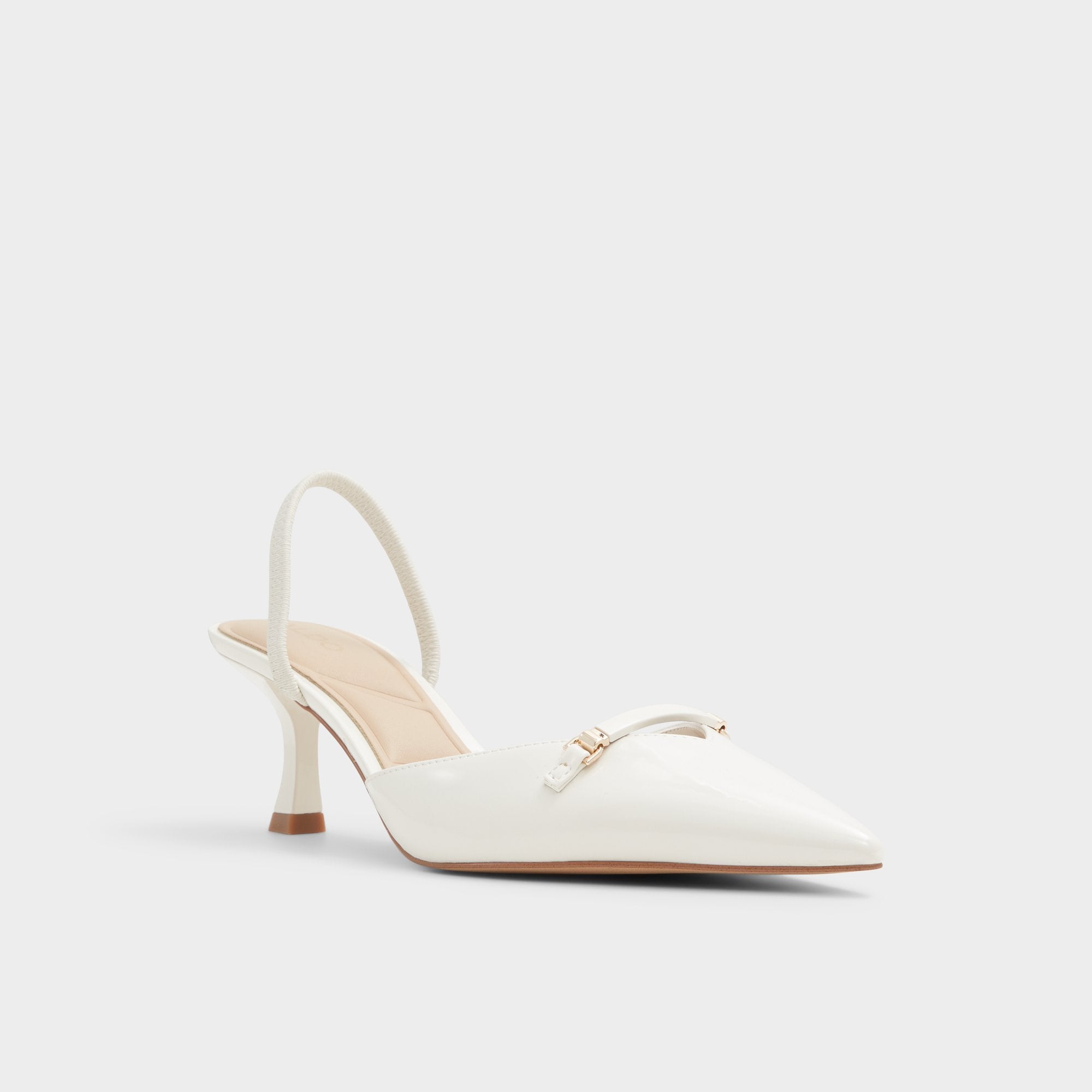 Nailah White/Bone Women's Kitten heels - Slingback heel, Kitten heel | Aldo for sale