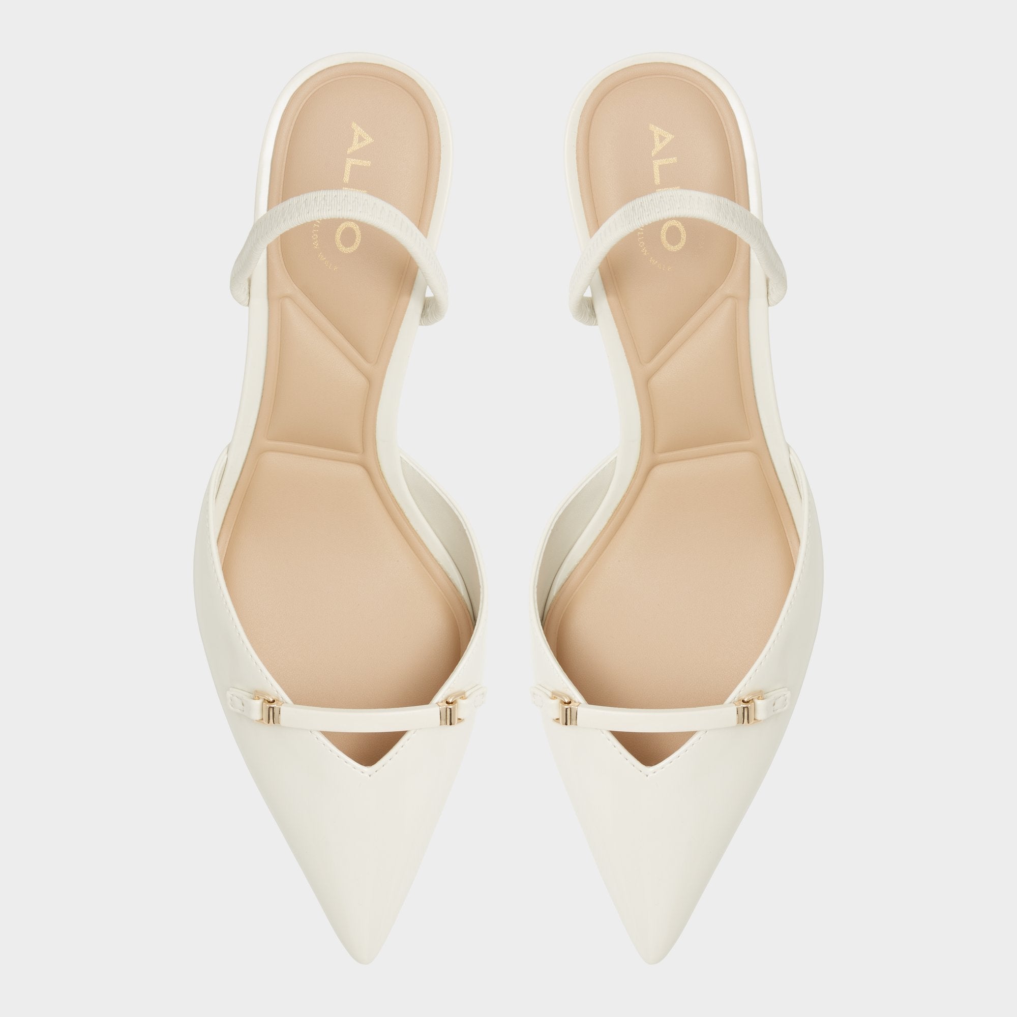Nailah White/Bone Women's Kitten heels - Slingback heel, Kitten heel | Aldo for sale