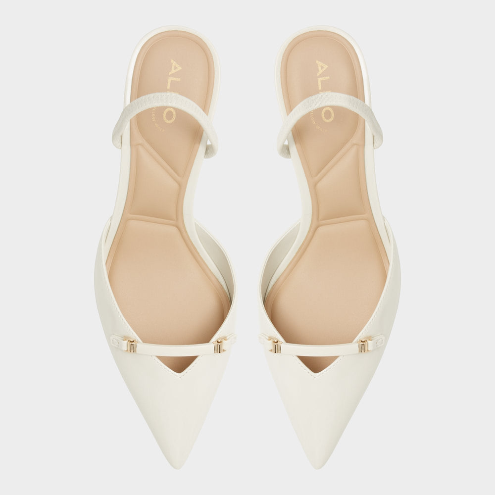 Nailah White/Bone Women's Kitten heels - Slingback heel, Kitten heel | Aldo for sale