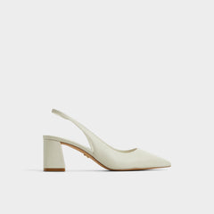 Uliana White/Bone Women's Slingbacks - Slingback heel, Block heel | Aldo for sale