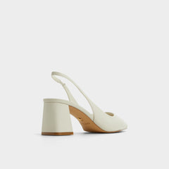 Uliana White/Bone Women's Slingbacks - Slingback heel, Block heel | Aldo for sale