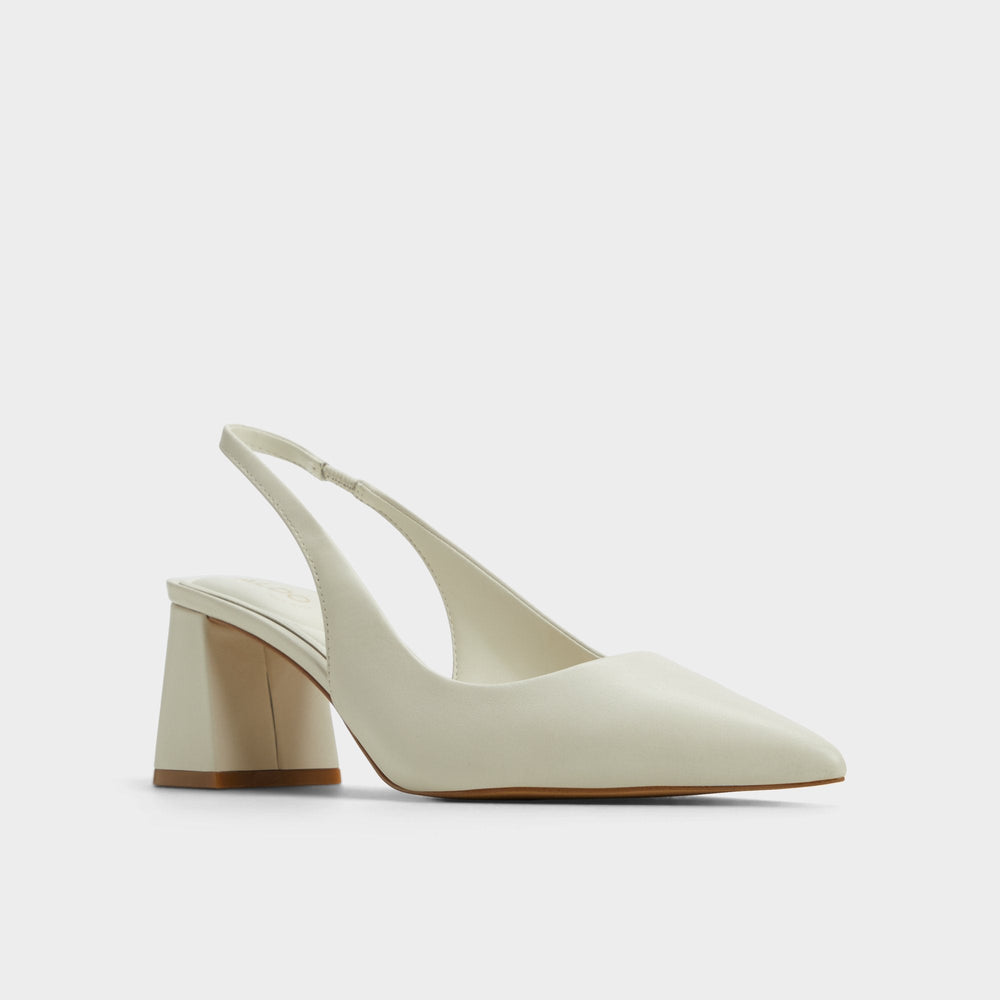 Uliana White/Bone Women's Slingbacks - Slingback heel, Block heel | Aldo for sale