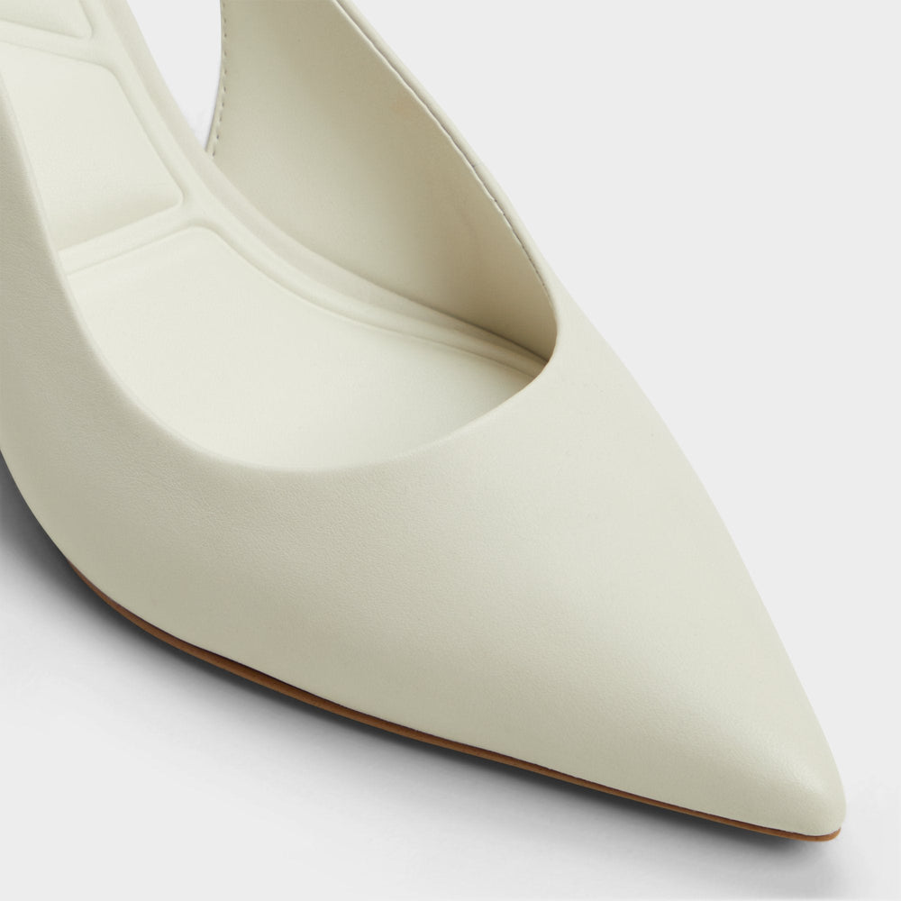 Uliana White/Bone Women's Slingbacks - Slingback heel, Block heel | Aldo for sale