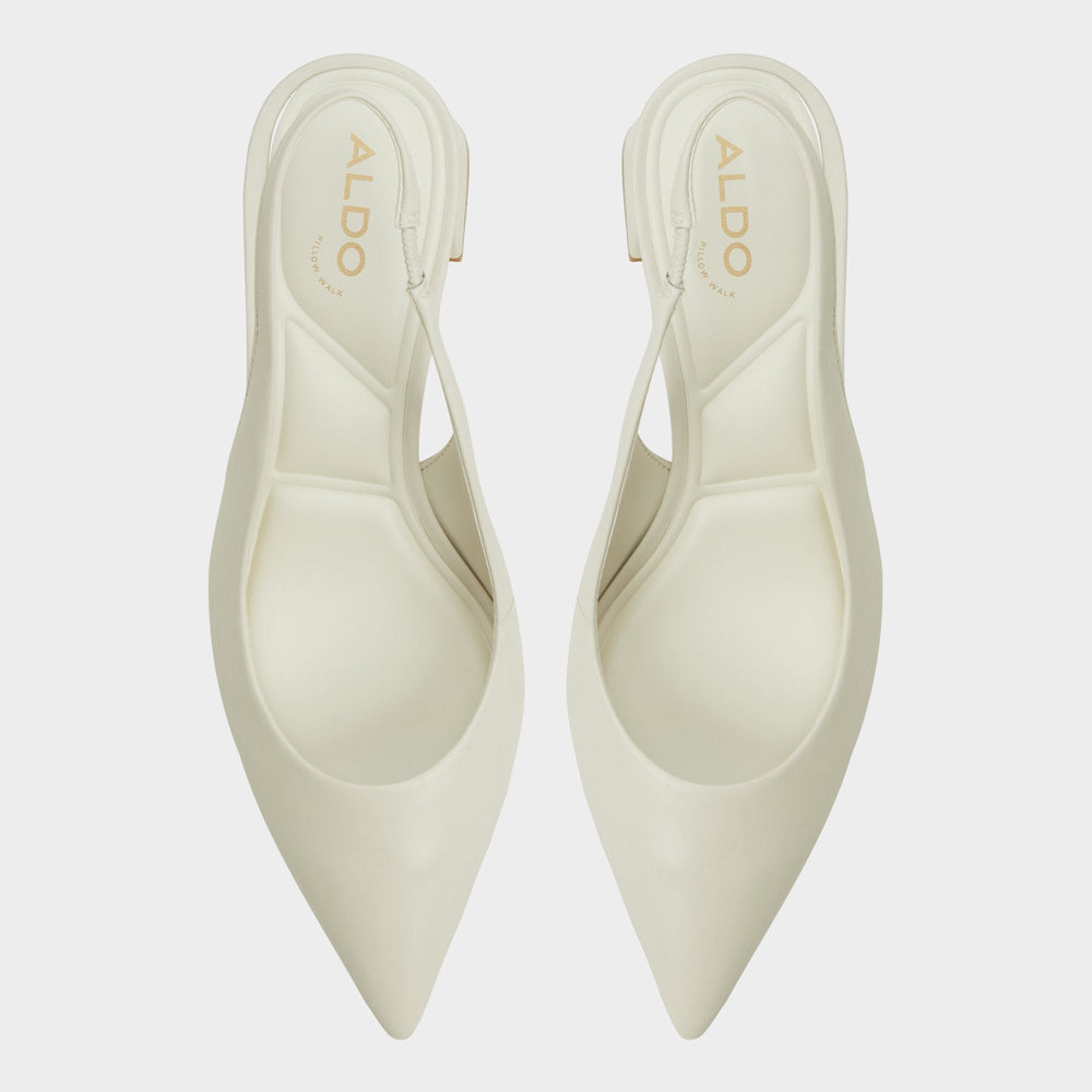 Uliana White/Bone Women's Slingbacks - Slingback heel, Block heel | Aldo for sale