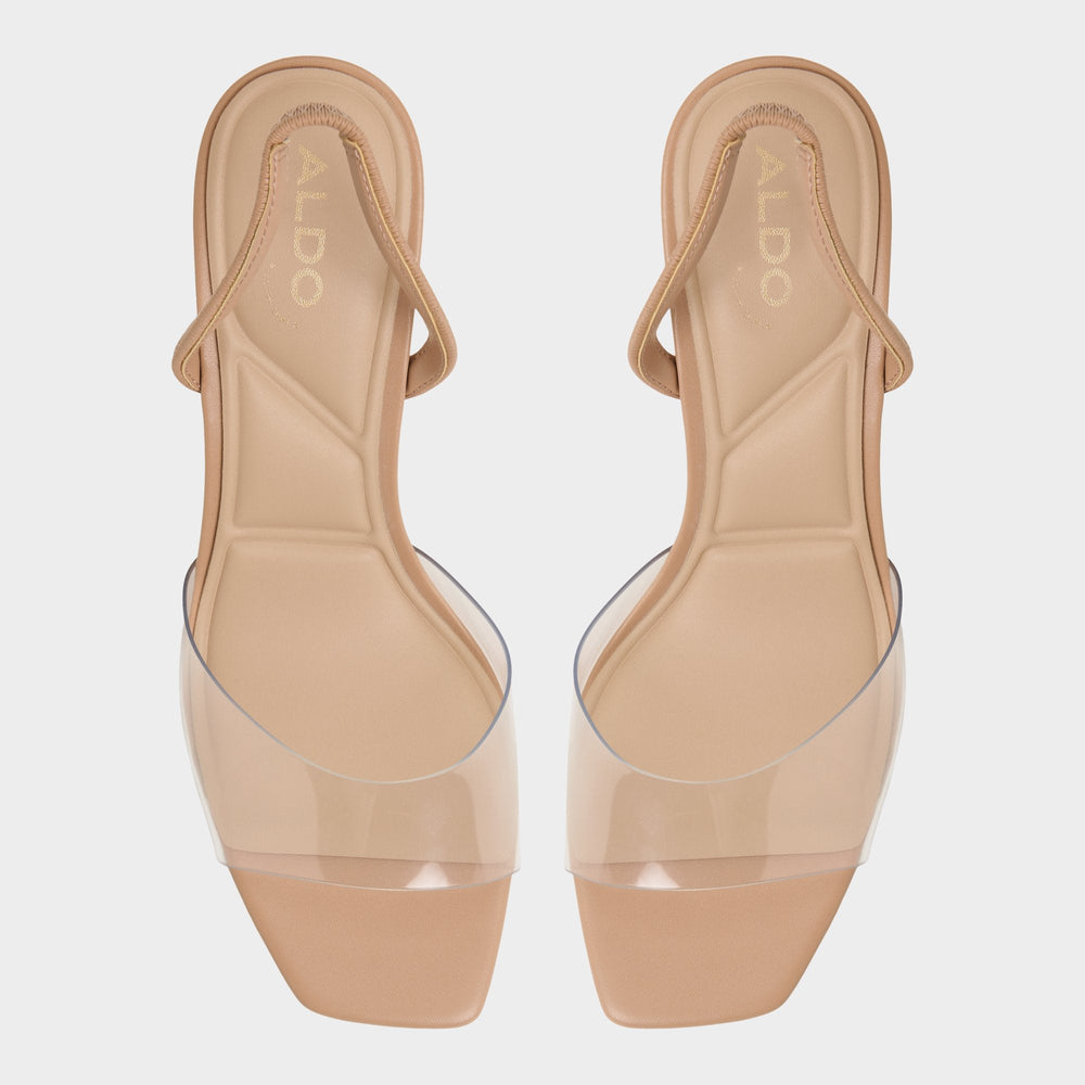 Andyana Beige Women's Strappy sandals - Slingback heeled sandal, Stiletto heel | Aldo for sale