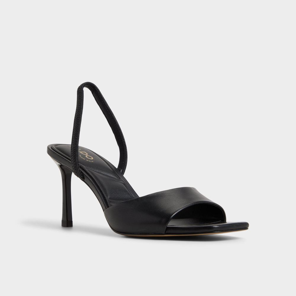 Andya Black Women's Strappy sandals - Slingback heeled sandal, Stiletto heel | Aldo online
