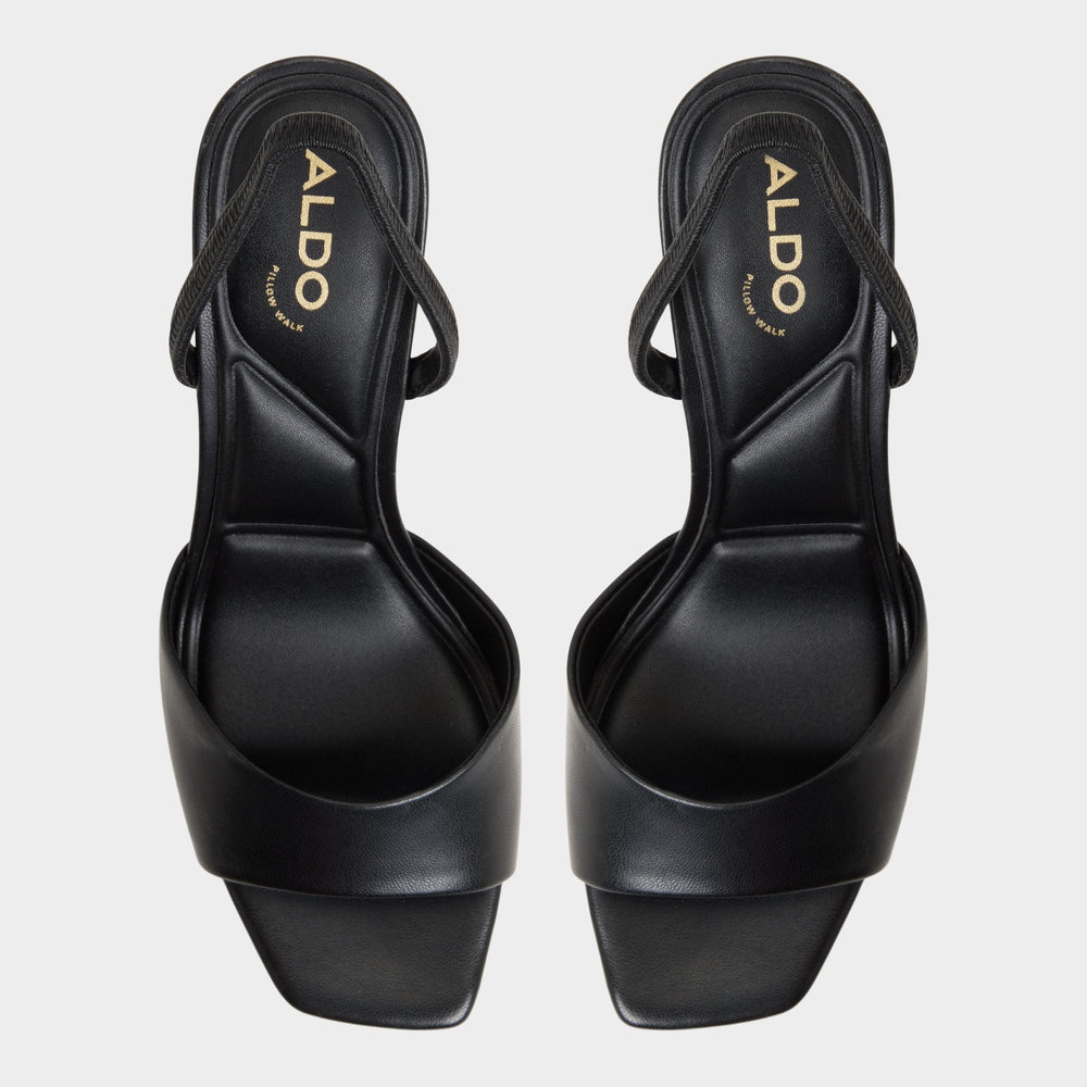 Andya Black Women's Strappy sandals - Slingback heeled sandal, Stiletto heel | Aldo online