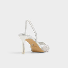 Andyana Silver Women's Strappy sandals - Slingback heeled sandal, Stiletto heel | Aldo discount