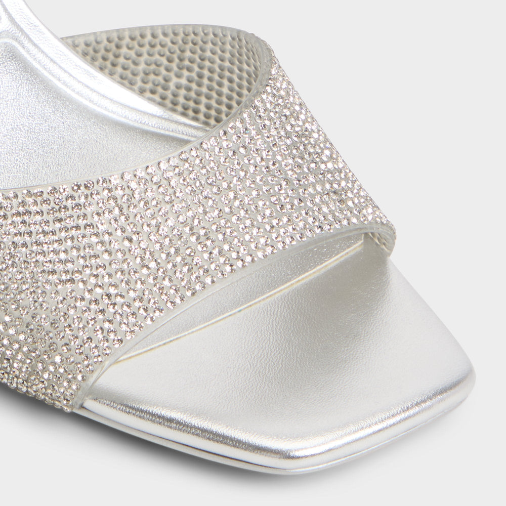 Andyana Silver Women's Strappy sandals - Slingback heeled sandal, Stiletto heel | Aldo discount
