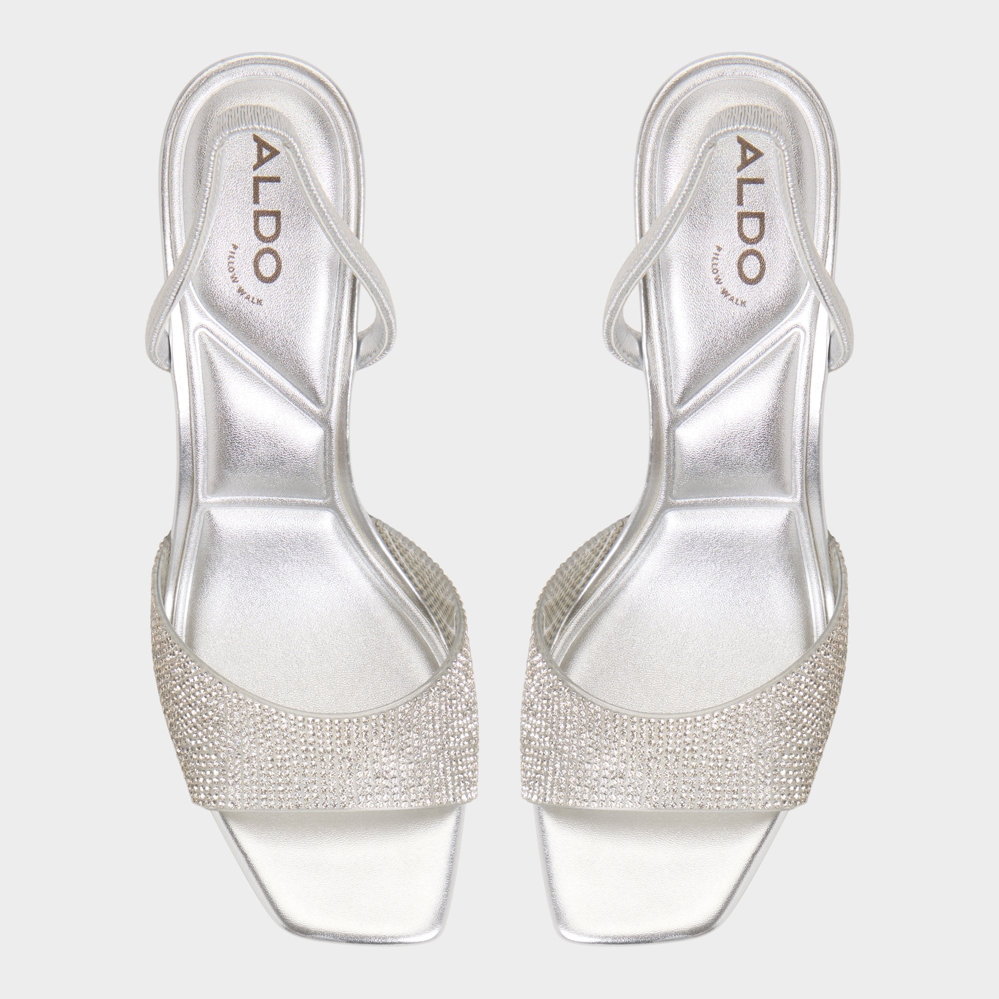 Andyana Silver Women's Strappy sandals - Slingback heeled sandal, Stiletto heel | Aldo discount