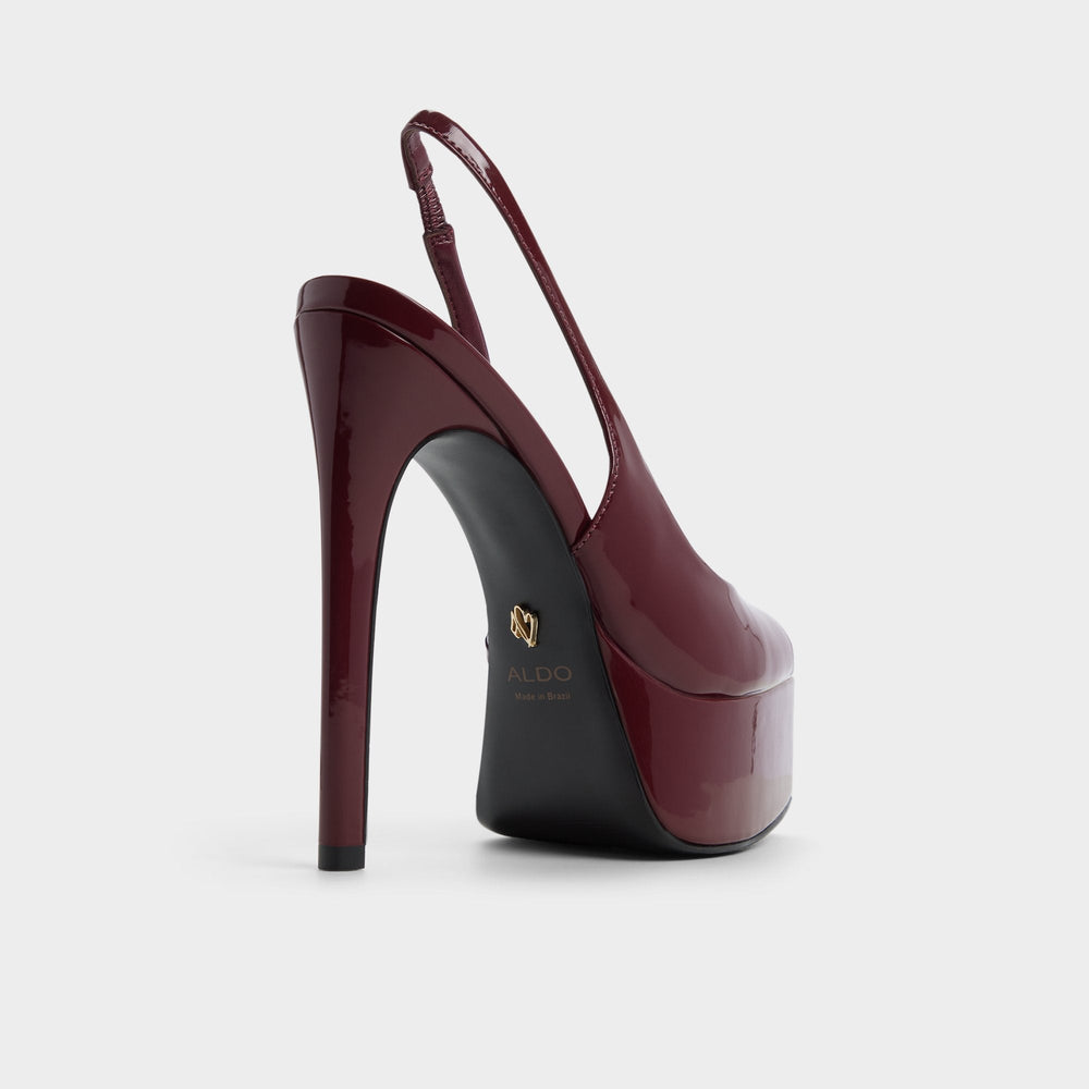 Thanlinie in Dark Red - Slingback heeled sandal, Platform | Aldo outlet