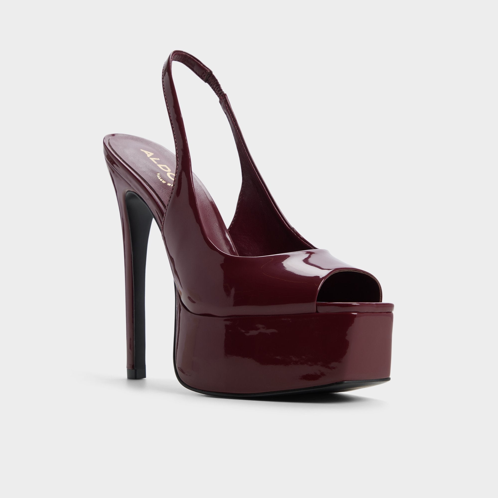 Thanlinie in Dark Red - Slingback heeled sandal, Platform | Aldo outlet
