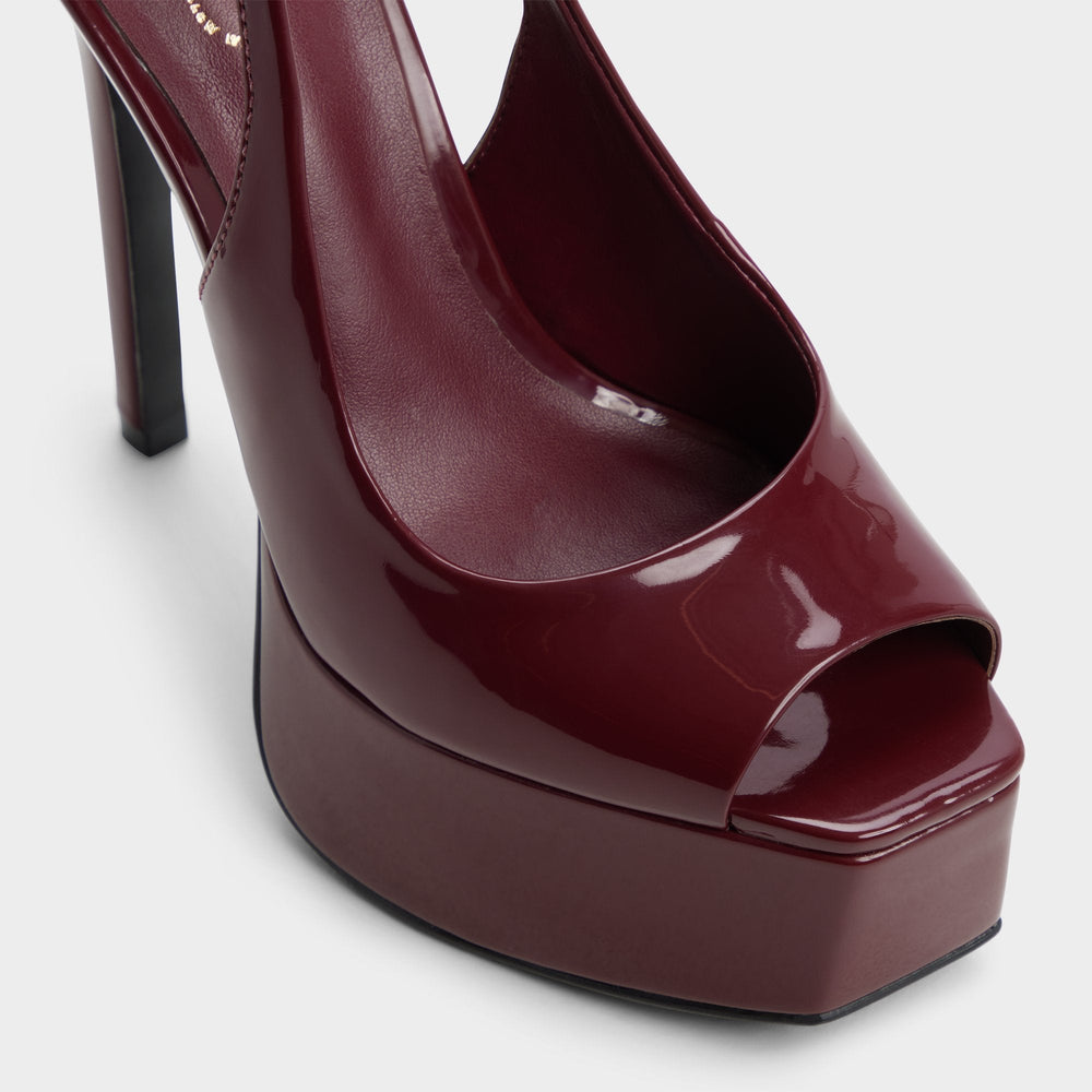 Thanlinie in Dark Red - Slingback heeled sandal, Platform | Aldo outlet