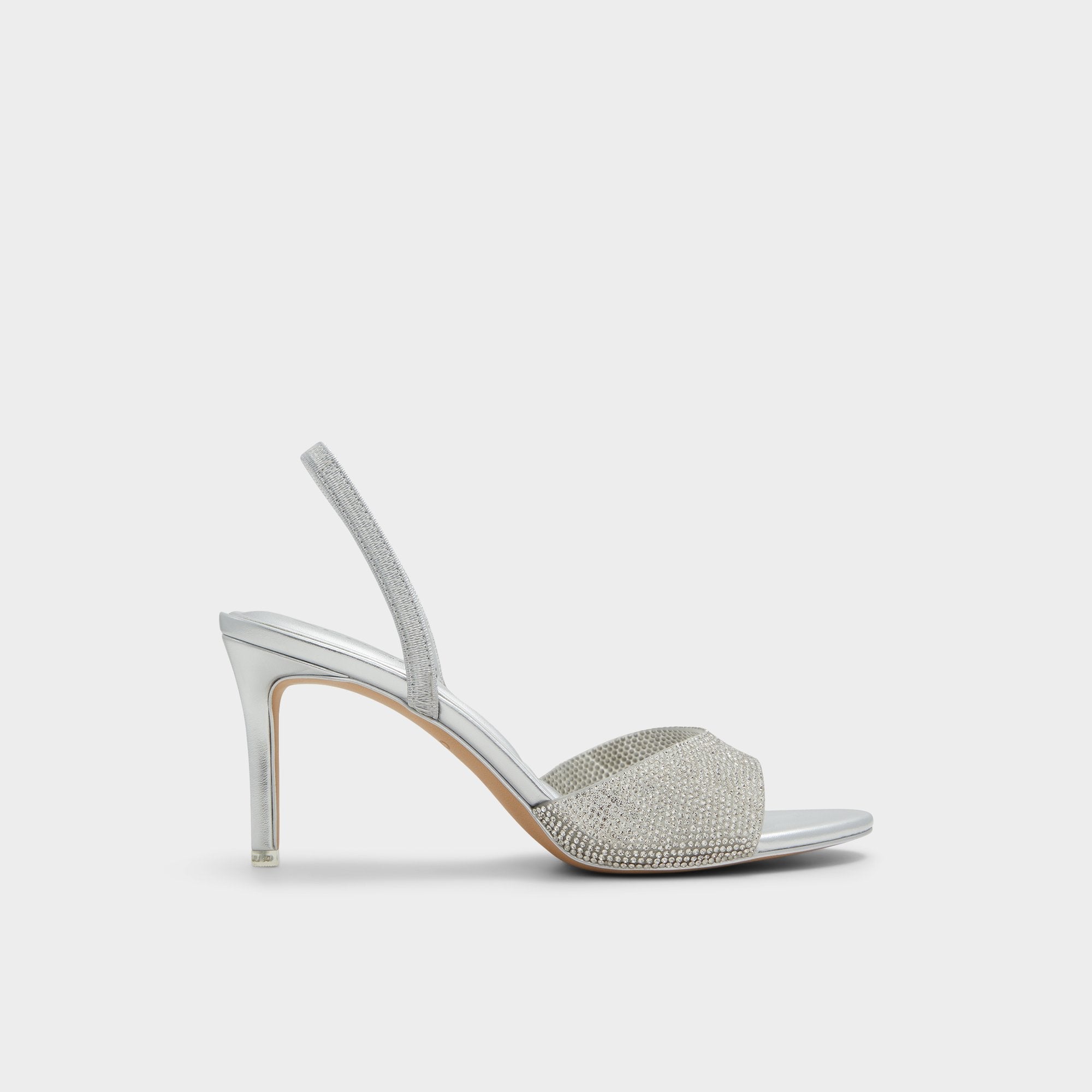 Aitana Silver Women's Heeled sandals - Slingback heeled sandal, Stiletto heel | Aldo for sale