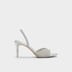 Aitana Silver Women's Heeled sandals - Slingback heeled sandal, Stiletto heel | Aldo for sale