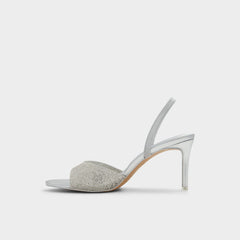 Aitana Silver Women's Heeled sandals - Slingback heeled sandal, Stiletto heel | Aldo for sale