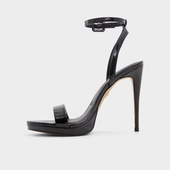 Katelina Black Women's Heeled sandals - Strappy heeled sandal, Stiletto platform | Aldo discount