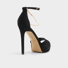 Afumeth Black Overflow Women's Platform sandals - Strappy heeled sandal, Stiletto platform | Aldo outlet