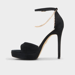 Afumeth Black Overflow Women's Platform sandals - Strappy heeled sandal, Stiletto platform | Aldo outlet