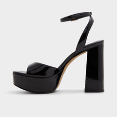 Valoria Black Women's Platform sandals - Strappy heeled sandal, Platform | Aldo on sale