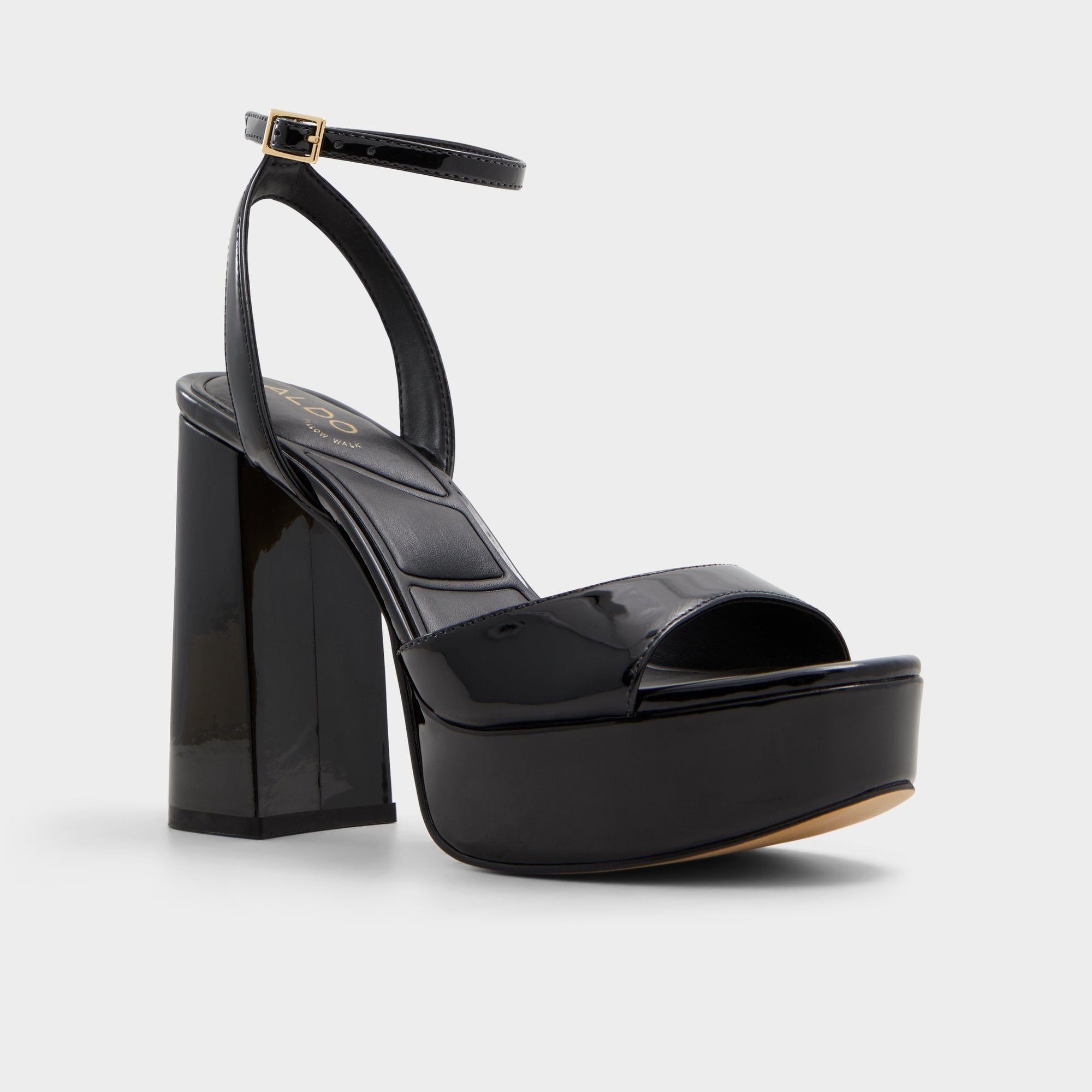 Valoria Black Women's Platform sandals - Strappy heeled sandal, Platform | Aldo on sale