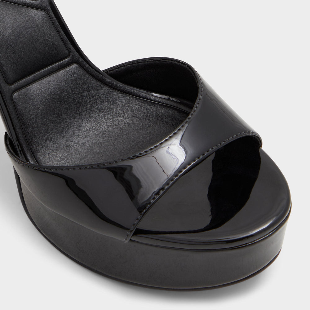 Valoria Black Women's Platform sandals - Strappy heeled sandal, Platform | Aldo on sale