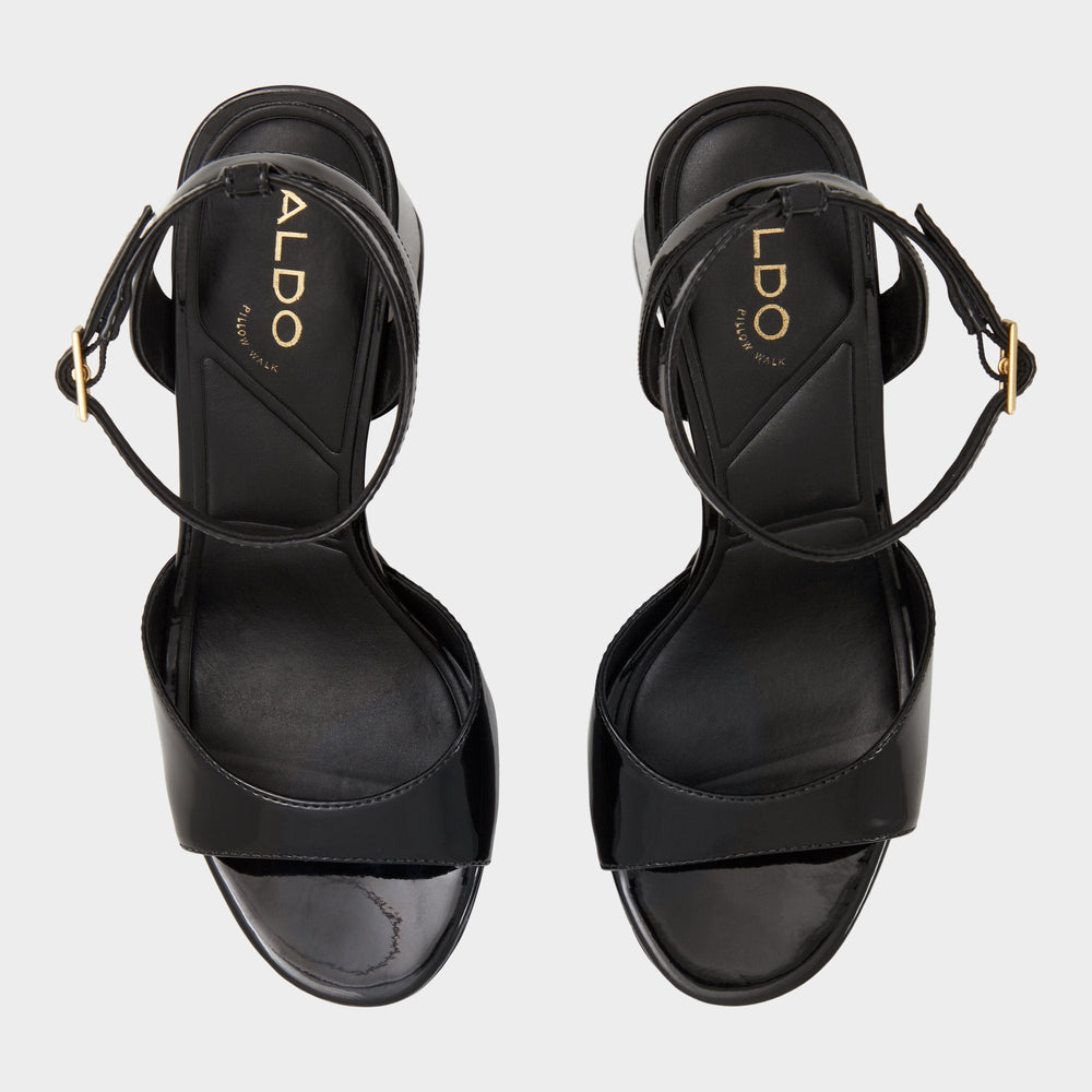 Valoria Black Women's Platform sandals - Strappy heeled sandal, Platform | Aldo on sale